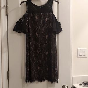 Loft Cold Shoulder lace cocktail dress